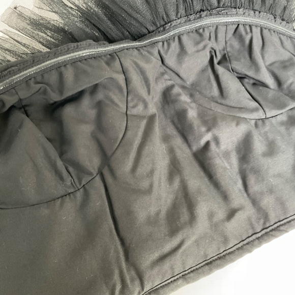 Anthropologie Ranna Gill Strapless Tulle Cropped Bustier Fashion Top Bla… - Picture 7 of 11